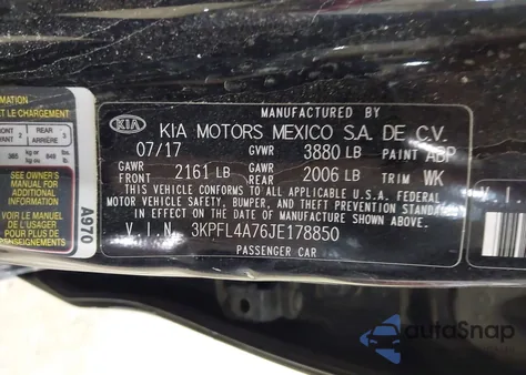 2018 Kia Forte Lx from USA, damaged, VIN 3KPFL4A76JE178850